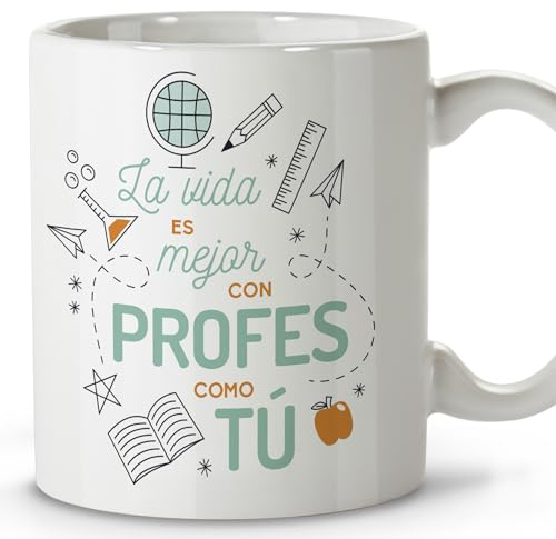 LolaPix Tasse pour Enseignants Tasses Originales à Offrir Cadeaux pour enseignantes Tasses personnalisées Tasse en céramique de 330 ML.