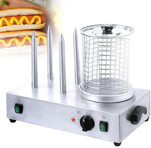 Cashwise Machine à Hot-Dog, réchauffeur de Chignon électrique, Bateau à Vapeur à Hot-Dogs commerciaux, Fabricant de saucisses de Four à Rouleaux à Rouleaux à Hot-Dogs avec température réglable