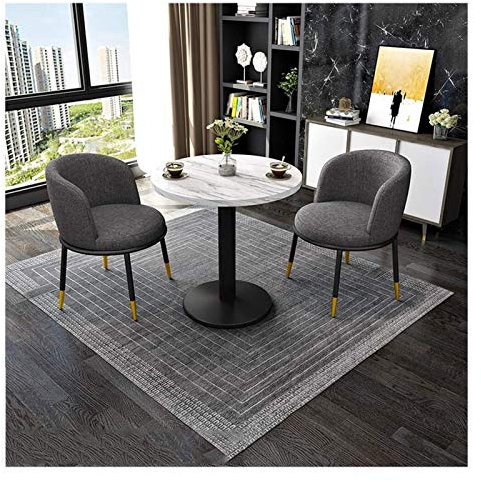 Moderner Konferenzraumtisch, Business-Couchtisch, runder Heimtisch und Stuhl-Set, Küche, Café, Büro, Besprechungsraum, Empfang, 1 Tisch, 2 Stühle, Balkon, Garten, Outdoor, kreative Präsentation, 60 cm