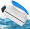 AQQA Fish Tank Magnetic Glass Cleaner, Dolphin Series- Magnetic Fish Tank Cleaner for Glass or Acrylic, Floating Aquarium Glass Cleaner with 2 Detachable Scrapers