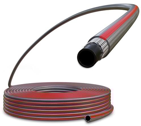 Poppstar PVC Gartenschlauch 25m, 19mm ID 23mm AD (3/4 Zoll), 3-lagig, Betriebsdruck max. 7 bar, flexibler Gartenwasserschlauch