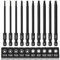 10 Stück Dreieck Schraubenzieher, 89mm Spezial Schraubendreher Bit Set für akkuschrauber Vierkant Bits mit Magnetkopf,1/4 Sechskantschaft Dreieck Bit Set für Schlagschrauber