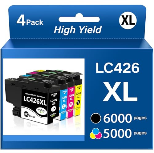 WYFYINK LC426-XL Patronen mit Brother 426-XL 426XL Druckerpatronen Kompatibel für Brother MFC-J4335DW MFC-J4340DW MFC-J4540DW MFC-J4535DW, 4Pack