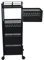 Square Mesh Storage Trolley with 5 Shelves on Wheels, Black