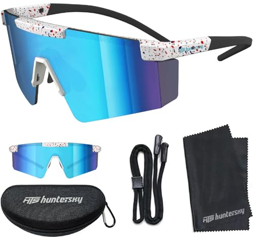 HTS HUNTERSKY Z87 UV400 Modische Sonnenbrille für Herren und Damen, Laufen, Radfahren, Baseball, Outdoor-Sportbrille F31UA