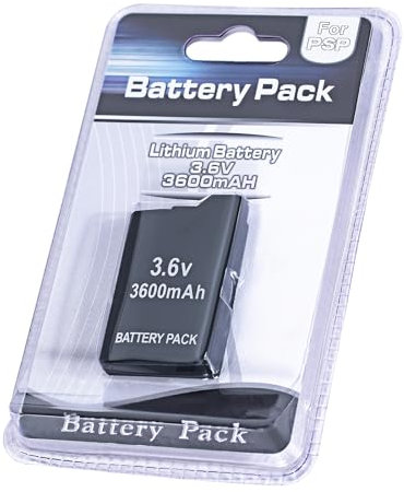 3.6V Akku für Sony PSP 1000(1001, 1002, 1003, 1004, 1005, 1006, 1007, 1008, 1010), PSP Fat, PSP-110 Lithium Ionen 3600mAh (Nicht für PSP 2000/3000)