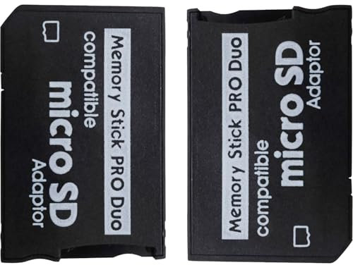 Funturbo PSP Memory Stick Adapter, Micro SD to Memory Stick PRO Duo MagicGate Card for Sony PlayStation Portable, Camera, Handycam