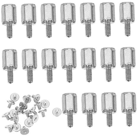 UKCOCO 20 Piezas Tornillos de la placa base MSI kit de herramientas de reparación de relojes trinquete Tornillos para fijar duros SSD Tornillos para ensamblar placas base Metal