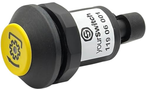 yourSwitch 119 06 001 LED Drucktaster Zapfwelle kompatibel mit Fendt Traktoren G312.970.090.011 Vario, Farmer, Turbomatik, Favorit, Turboshift, Xylon