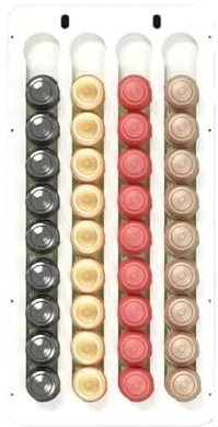Coffee Pod Holder,Compatible for Nespresso Capsules,Wall-Mounted Storage Rack for Capsules Rotating Rack Stand Storage Shelve Organization(4lie)