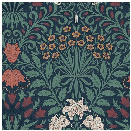 William Morris At Home Bird & Pomegranate Rose Garden Papier peint intissé 10 m x 52 cm | Facile à installer et à enlever 1005 x 52 cm