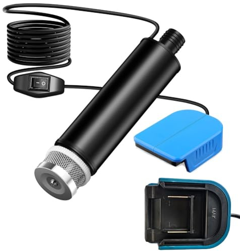 Bomba de transferencia de agua rápida y eficaz para Bosch y Dewalt 18 V, adecuada para limpieza de piscinas y exteriores (para bl1830)