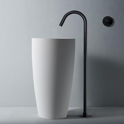 Armatur Badezimmer Freistehende Badewanne Schwarz Einhebel Wandmontage Wasserhahn Bad Dusche Wasserauslaufhöhe 960 mm,Schwarz