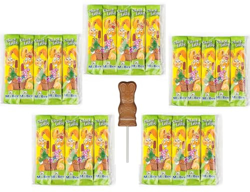25x Chocololly Ostern Lollys mit Vollmilchschokolade 25x15g I 375g Schokolade zu Ostern mit verschiedenen Designs I Osterkörbchen I Osterschokolade Schokolollies