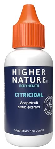 Higher Nature Citricidal Grapefruit Seed Extract - 45ml | Digestive Support, Made with Grapefruits, Gluten Free, Vegetarian & Vegan