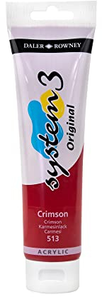 Daler-Rowney System 3-150 ml Tube Acrylfarbe, hochrot