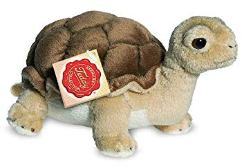 Teddy Hermann 90114 Schildkröte 20 cm, Kuscheltier, Plüschtier mit recycelter Füllung