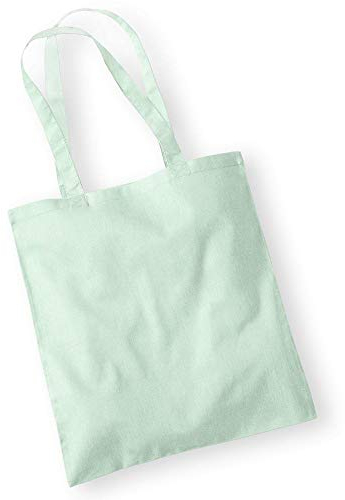 Westford Mill - Baumwoll-Tragetasche mit langen Henkeln / Pastel Mint, One