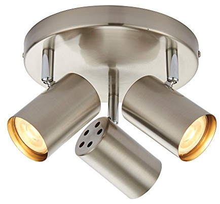 Saxby Arezzo 7W Triple Round Satin Chrome Decorative Commercial Domestic Adjustable Spotlight