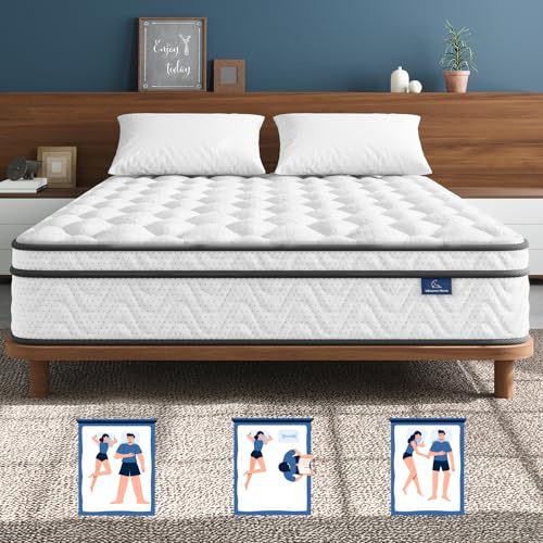Vesgantti Full Mattress 10 Inch, Cool Sleep Hybrid Double Mattress in a Box