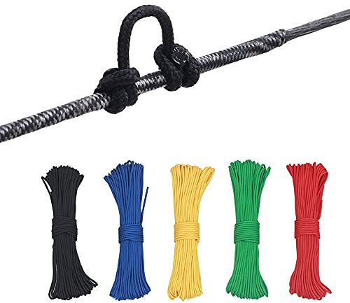 SHARROW 6m Tiro con Arco D Loop Cuerda D Anillo Cuerdas de Arco Hebilla de Liberación Ayuda Arco Compuesto Accesorios de Tiro(Rojo)