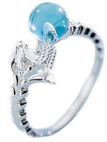 Helen de Lete 925 Sterling Silber Meerjungfrau Blase Öffnen Ring (49 (15.6))