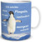 TRIOSK Tasse Pinguin applaudiert mit Spruch lustig Morgenmuffel Geschenk für Arbeit Büro Frauen Freundin Kollegin Pinguinliebhaber, Keramik 300ml