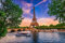 Muralo Fototapete Architektur 240 x 360 cm Vliestapete Wand Tapete Bäume Paris Eiffelturm Himmel Wohnzimmer Schlafzimmer Moderne Wandbild Abstraktion Wand Dekoration