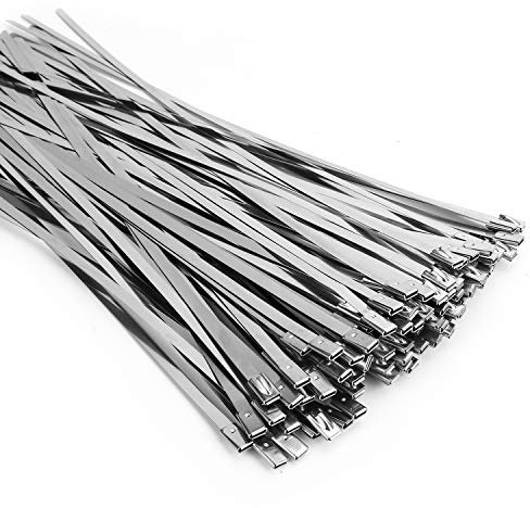100 Pcs 304 Stainless Steel Self Locking Cable Ties for Exhaust Packing Chain Link Fence Parts Roll