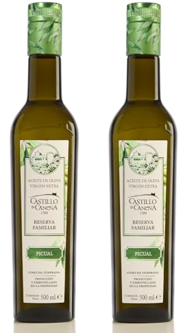 CASTILLO DE CANENA | Aceite de Oliva Virgen Extra Reserva Familiar Picual - Pack 2 botellas de 500 ml