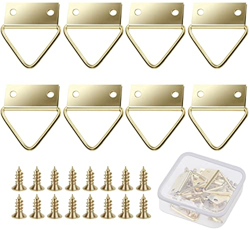 Ganci per quadri per parete rigida Kit per appendere quadri Gancio per parete rigida Triangolo grande 8pc-E