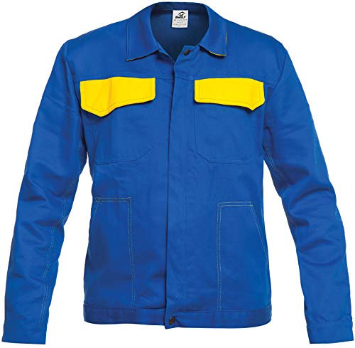 BWOLF Veste de Travail ARES 100% Coton - pour Homme - Bleu - Medium