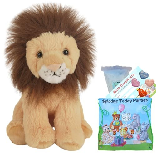 Splodge Teddy Parties 40 cm Plüschlöwe - Set zum Basteln eines Teddybären - Teddybären zum Selbermachen - kein Nähen