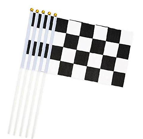 10 Stücke Rennflagge Polyester Plaid Hand Wettbewerb Flagge Party Geburtstag Dekoration