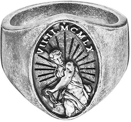 cai Herren Ring 925/- Sterling Silber Mattiert Silbergrau 132270831