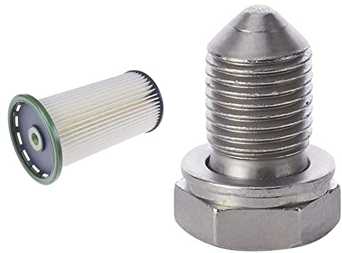 febi bilstein 101652 Kraftstofffilter, 1 Stück & 48871 Ölablassschraube mit Dichtring, 1 Stück