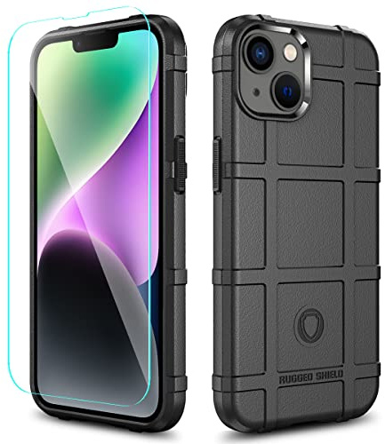 LABILUS iPhone 14 Case, Rugged Shield 8ft Drop Proof TPU Thick Armor Tactical Protective Case Compatible with 14 (6.1 inch) - Dark Black