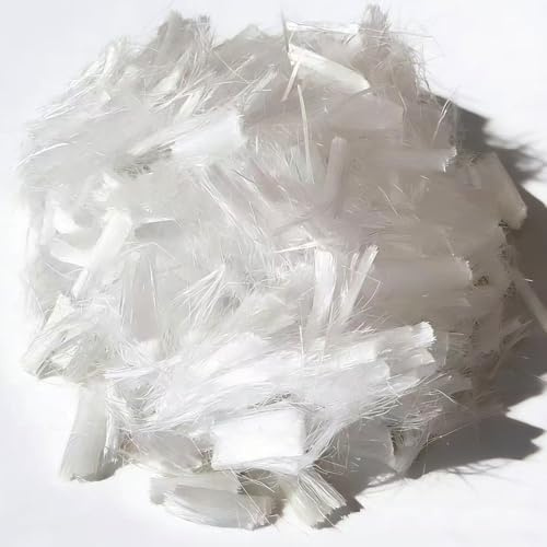 Polypropylene Fiber for Cement Concrete Fiber Additive, Impact Resistant Anti Seepage Fiber Reinforcement Concrete Mix for Building Wall Garden Anti Cracking, White (19 mm, 3.6 LB)