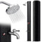 Daromigo Solardusche 35L Solar Gartendusche warmes Wasser Bis Zu 60°C Ohne Stromanschluss Pooldusche Camping mit Fußdusche und schwenkbarem Regenduschkopf Schwarz