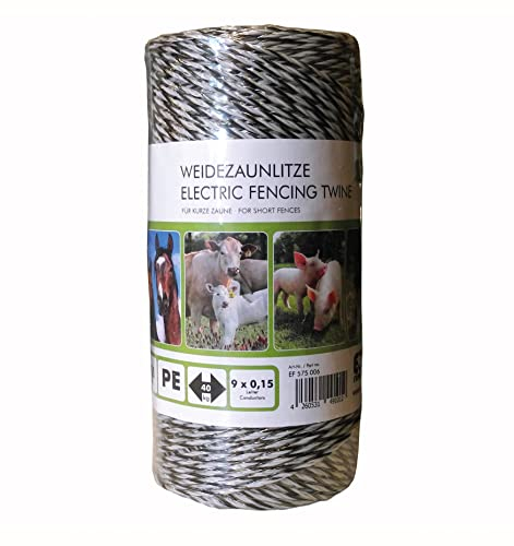 Ellofence Weidezaunlitze (200m) - Robuste Litze für Weidezaun & Elektrozaun - Leitfähige Stromlitze für Tierzaun - Premium Elektrozaunlitze - UV-beständig & wetterfeste Zaunlitze