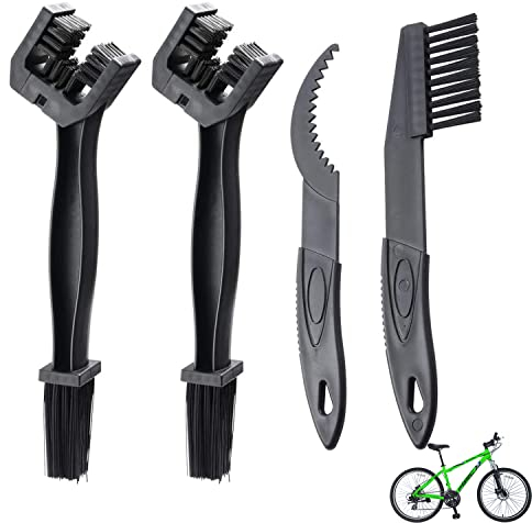 Fahrrad Reinigungsset,Kettenreiniger,Motorrad Reinigungsset für MTB BMX Fahrradkette Kurbel Reifen Kettenblatt Radfahren Ecke Fleck passendFF,4 Stück