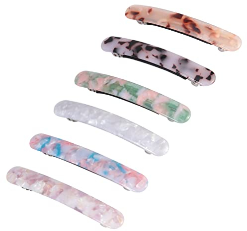 FOMIYES 6 Stk Haarklemme Französische Haarspangen Kopfbedeckung Für Schildkröten Auto-haar Haarspangen Für Damen Haarspange Aus Acrylschildkröte Japanisch Und Koreanisch Fräulein Halterung