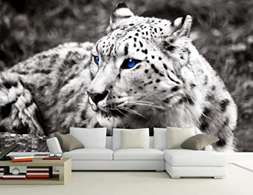 Fototapete 3D Effekt Leopard Tapeten 3D Effekt Vliestapete Wohnzimmer Schlafzimmer Wandbilder Wanddeko