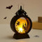 Halloween Deko Laterne Für Außen, Halloween Gartendeko Für Außen, Halloween Lantern Deko Windlaterne LED Kerzenlichter, Außenlaterne Totenkopf Skelett Laterne Für Balkon Hof Terrasse (Hexe)