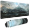 Hunviulp Mauspad, 30,5 x 80 cm, Polyester, Schwarz2, rutschfeste Gummiunterseite, wasserdichte Schreibtischunterlage fr Bro und Zuhause