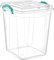 Best House | Plastic Storage Box with Clips & Lids | Size: 20L (L:31cm W:31cm H:36cm) | Set of 1 | Square Shape | Stackable Clear Durable Multipurpose Office Home Kitchen Tools (MEDIUM Size)