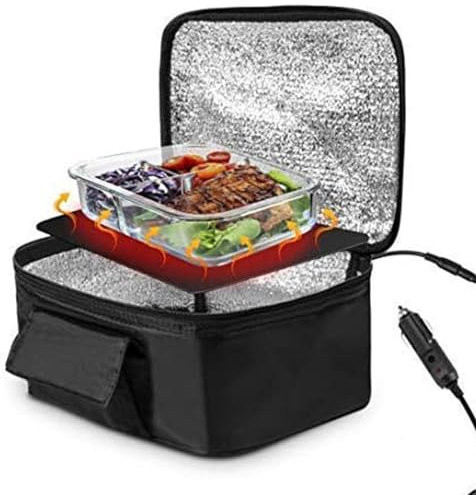 Beheizte Lunchbox, Speisenwärmer für - Elektro-Slow-Cooker-Ofen | Auto-Heizungs-Lunchbox, elektrischer Slow Cooker für Roadtrip, Camping, Familientreffen, Picknick, Kochen von Mahlzeiten im LKW Bexdug