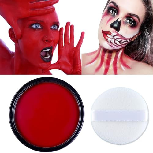 Maquillage Halloween Pour Visage Peinture Visage Joker Homme Body Painting Fond De Teint Rouge Halloween Clown Cosplay Corpse