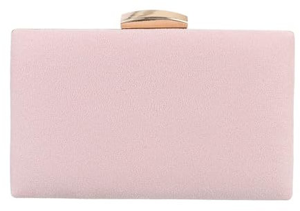 Ital Design KLEINE DAMEN ABENDTASCHE KUNSTLEDER CLUTCH SCHULTERTASCHE ALTROSA