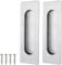 JYTDBCS Sliding Door Handles Recessed Finger Flush Pulls for Kitchen Cabinet Door Closet Door Stainless Steel Rectangular Door Pulls Cupboard Hardware Sliding Door Flush Handles